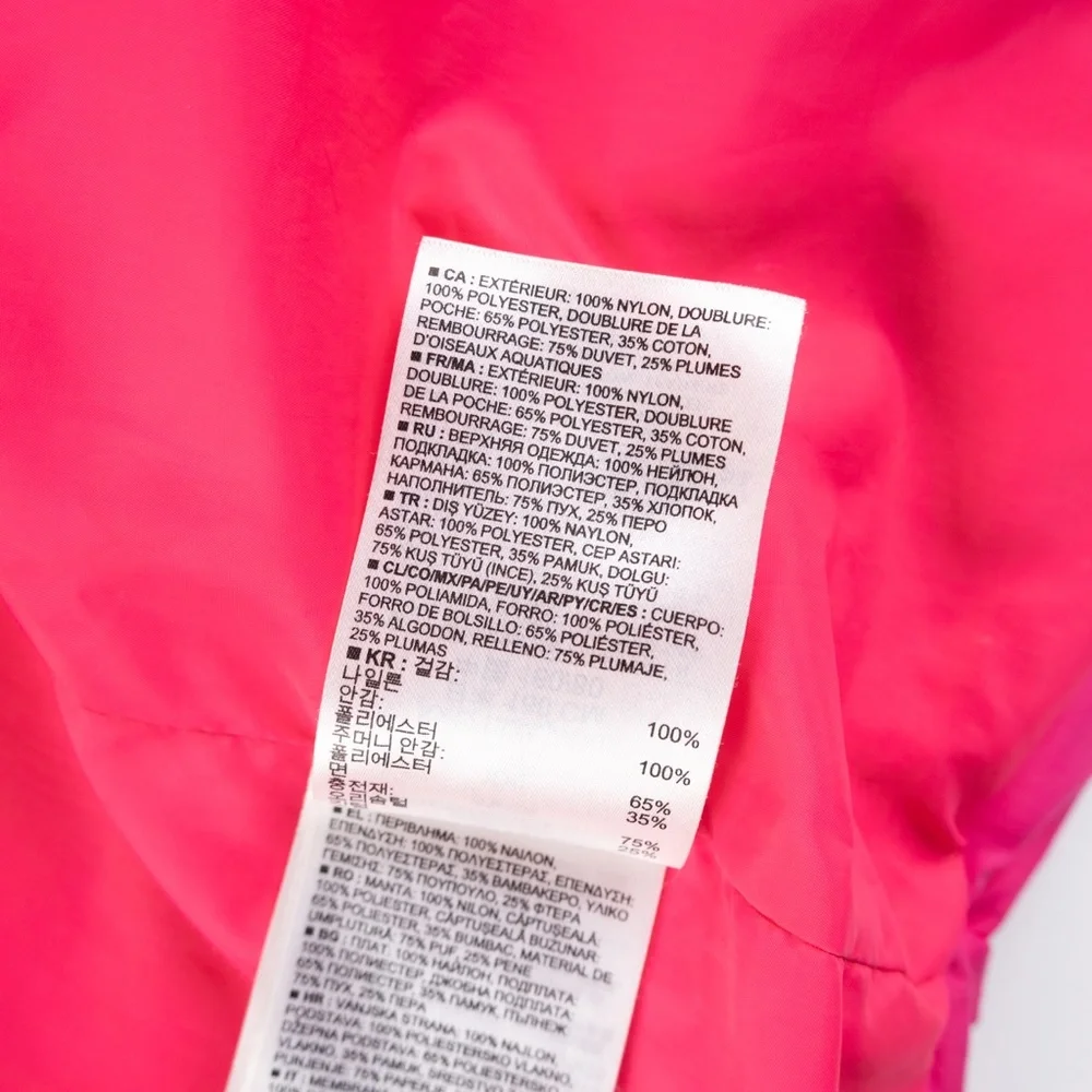 KATE SPADE X Gap Kids girl's neon hot pink puffer jacket size XXL